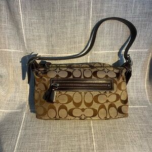 Classic Coach Brown and Tan Handbag